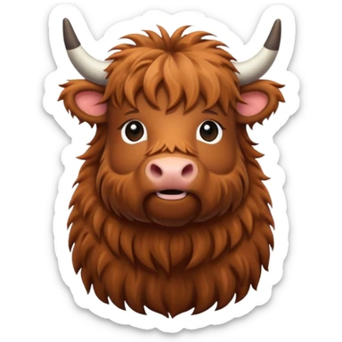 Miniature highland cow sticker