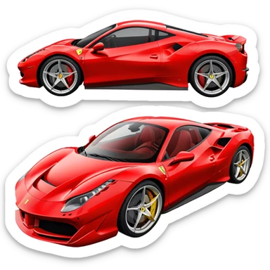 Ferrari 488 GTB - Ferrari (Model Year: 2020) (Iconic colour: Red) sticker