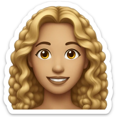 woman with beauty spot smiling sticker