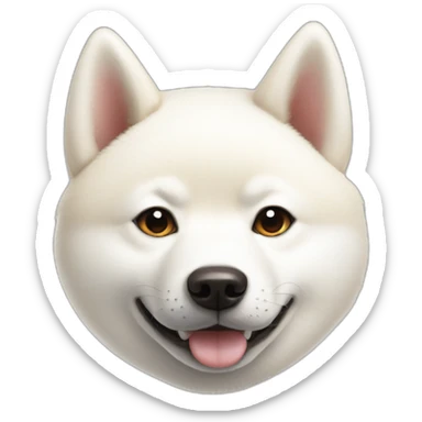 white shiba inu face sticker