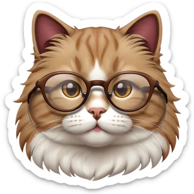 Котик в очках  sticker