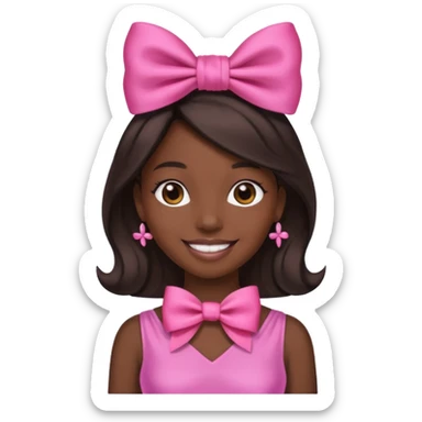 👩🏽 give me this emoji. But add a bow on the side of her head don’t add body just the head sticker