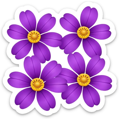 purple flowers sticker