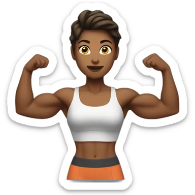 A muscular woman sticker