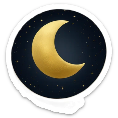 Gold moon sticker