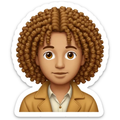 Emoji with Moroccan / Amazingh guy with curly hair, loooking like music artist Central Cee sticker