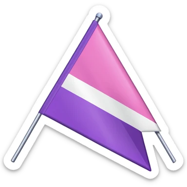 Demi girl flag sticker