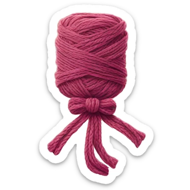 Yarn with bow sticker