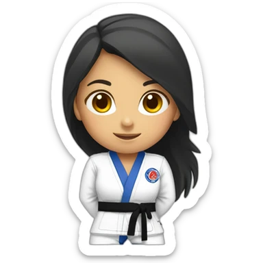 jiu jitsu girl sticker