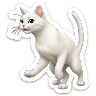 cat aving a showr sticker