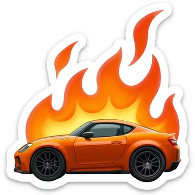 car fire sticker
