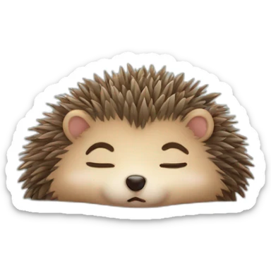 cute-sleep-hedgehog-on-his-pillow-in-his-bed sticker