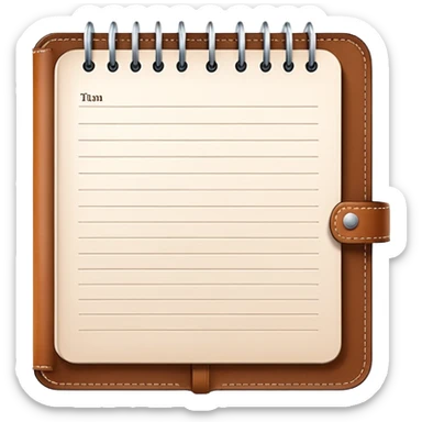 daily planner agenda leather with open page sticker