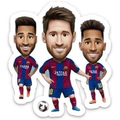 Messi avec neymar et suarez sticker