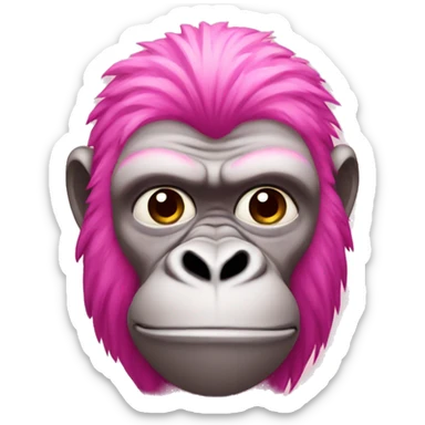 Pink gorilla sticker