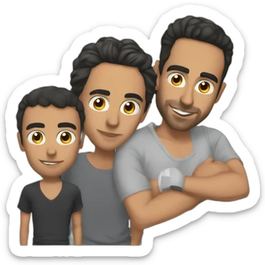 zemmour with jul and lacrim sticker