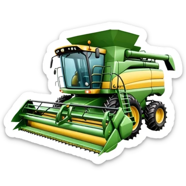combine harvester sticker