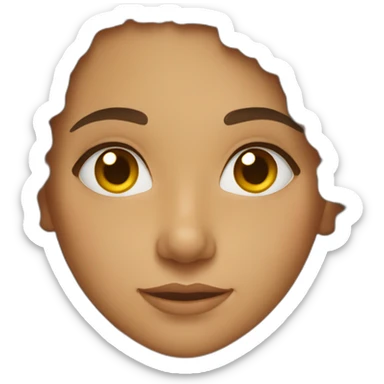 Algerian girl with curly brown hair sticker