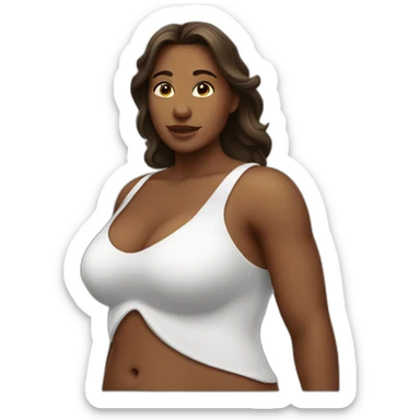 extra big female torso sticker