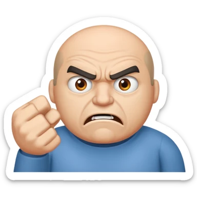 Big text "mopo" above and an angry man. Make sure the text is bigger than the man sticker