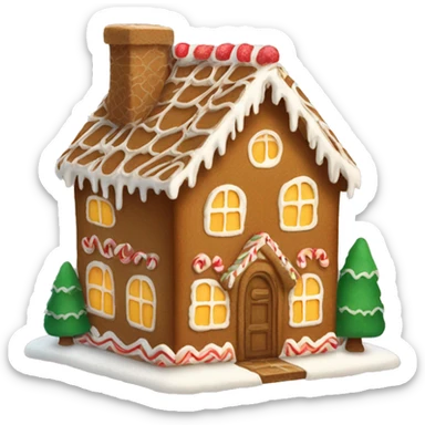 cozy gingerbread house  sticker