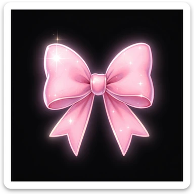 sakura bow, cute and shiny, with a gradient effect, no background sticker