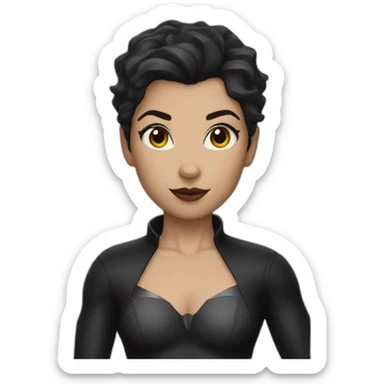 Batwoman white skin dark hair sticker