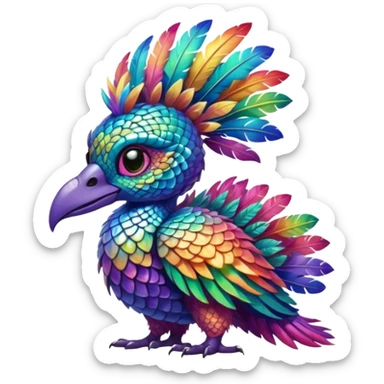 Colorful Exotic Pokémon-Digimon-Monster-Beast-Fakémon-hybrid-creature (full body) sticker