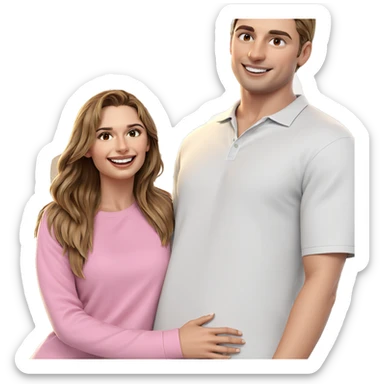 smiling girl and boy duo sticker