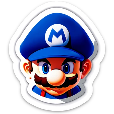 Mario blue sticker