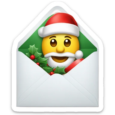 Card that says merry Christmas with envelope  sticker