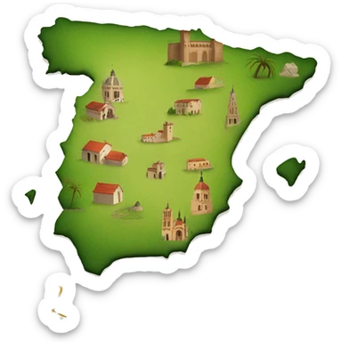 España mapa sticker