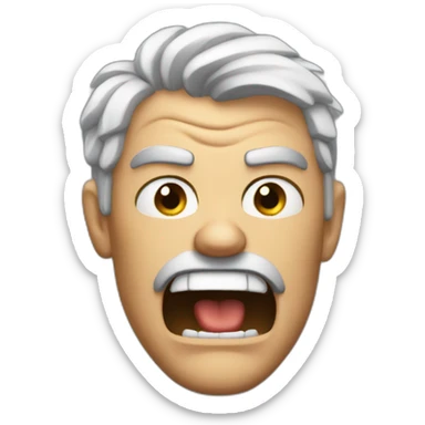 Super duper angry guy sticker