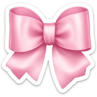light pink ribbon bow sticker