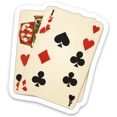 Playing-cards and board-game sticker