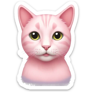 pastel pink cat sticker