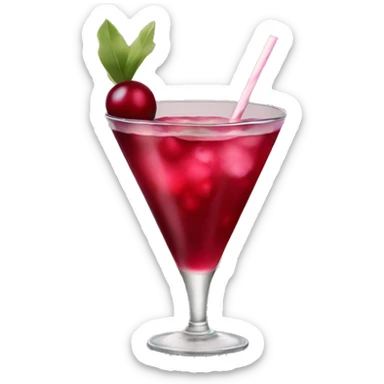 Cranberry cocktail sticker