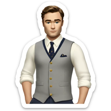 Chuck bass ralph lauren polo vest sticker