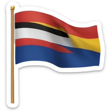 Flag of the Dutch-Belgian union sticker