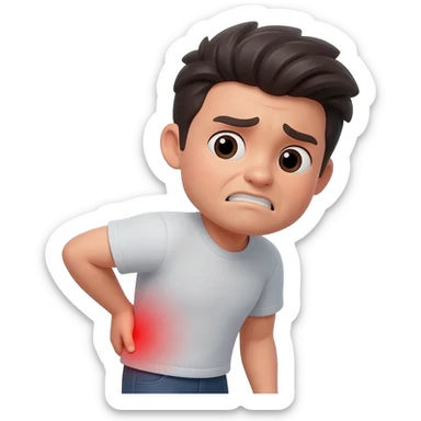 Back pain sticker