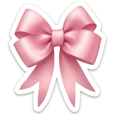 light pink ribbon bow sticker