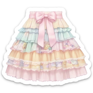 Kawaii Jfashion skirt style of mezzo piano and Liz Lisa  sticker