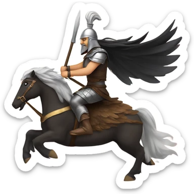 Wotan riding with valkyries sticker