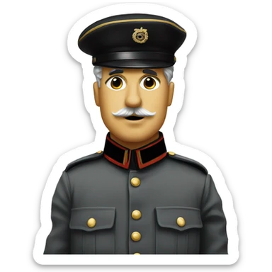 Charlie Chaplin in soldier uniform sticker