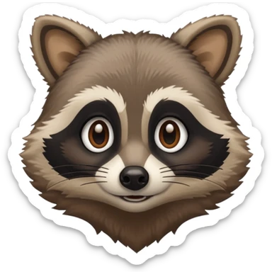Rambly the raccoon sticker