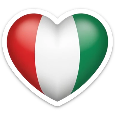 Italian Flag heart Emoji  sticker