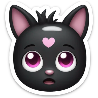 Kuromi with heart eyes sticker