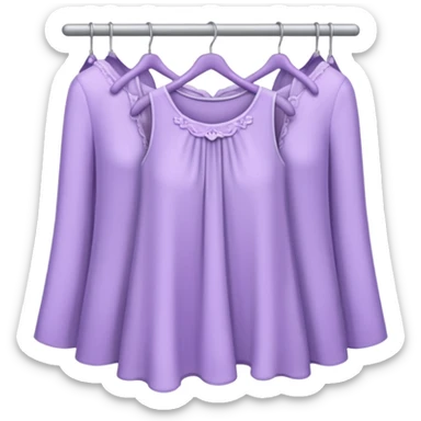 Pale Purple Rack of feminine clothes sticker