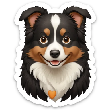 smille black bordercollie sticker