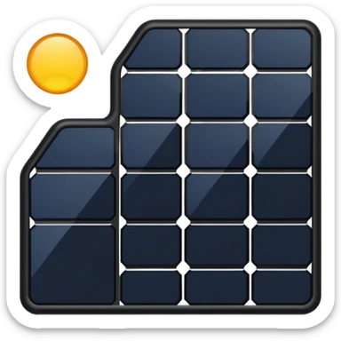 2d solar panel lines sticker
